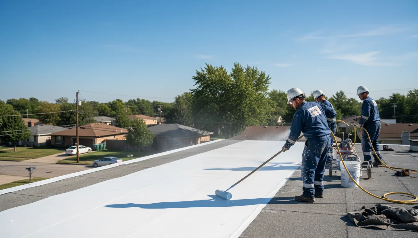 Commercial roof coating in Honey Grove, TX near me